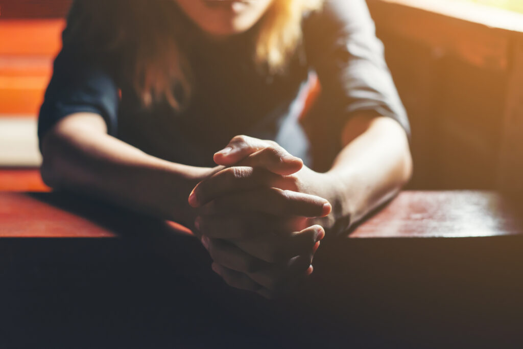 Praying woman